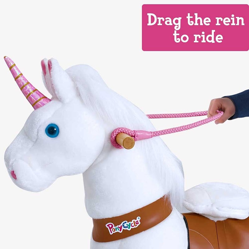 PonyCycle Ride on Horse Unicorn Riding Unicorn Pony Pink Reins Size 3 & 4 for Model U/E, Size 3 for Model X - Image 3